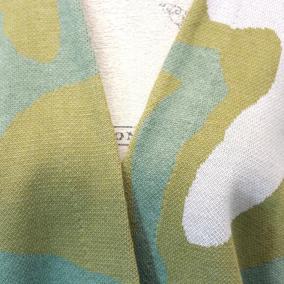 Relume California Green Abstract Print Cardigan Sweater Knit Casual Large - Picture 5 of 8